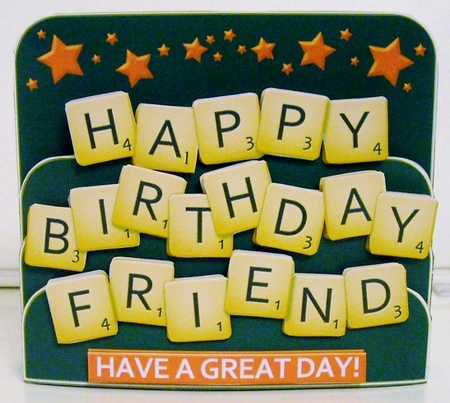 3D Pop Out Word Game Birthday Friend Word Card Kit by Pam Stubley