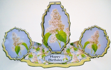 Triple Twist Easel Card - Pink Lilac by Pam Stubley