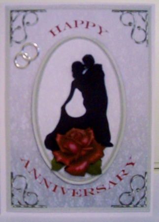 Dancing Couple Happy Anniversary by Pam Stubley