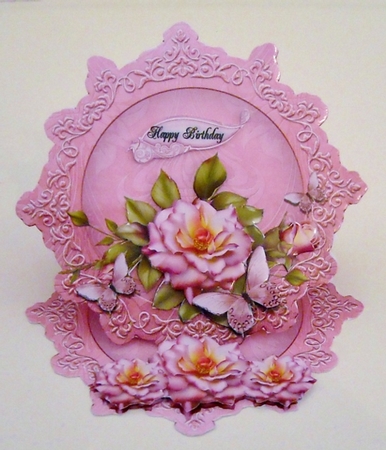 Pink Roses Fancy Easel Kit by Pam Stubley
