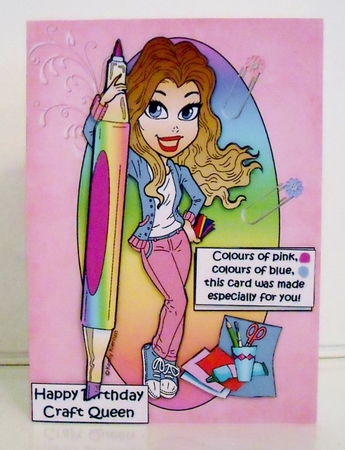 Colour Me Janette Craft Girl by Pam Stubley