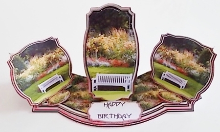 Triple Twist Easel Card - Peaceful Garden Haven by Pam Stubley