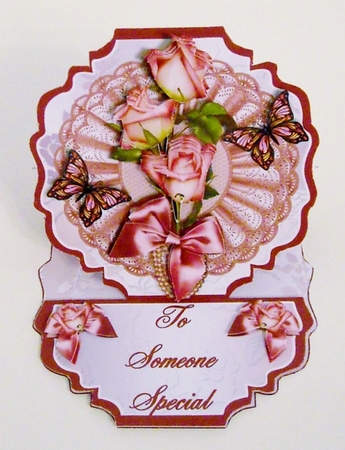 Pink Roses and Pearls Easel Set by Pam Stubley