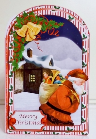 Santa's Deliveries Arch Card by Pam Stubley
