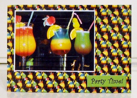 Cocktails Card Front by Pam Stubley