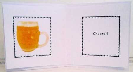 A Beer Stamp Cheers Insert by Pam Stubley