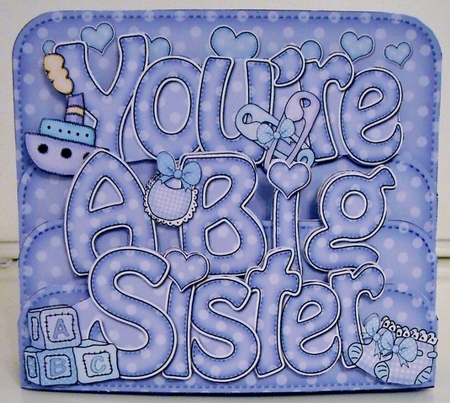 3D You're a Big Sister Pop Out Word Card Kit by Pam Stubley