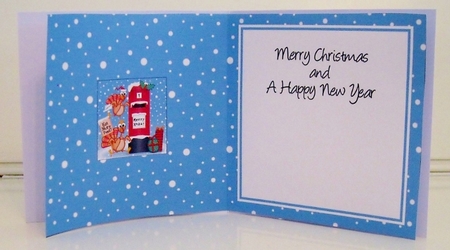 Xmas Percy Turkey N Postbox Matching Insert Square Landscape by Pam Stubley