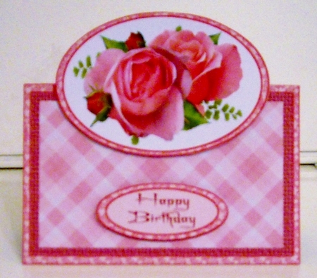 Pink Roses Over the Edge- Sister by Pam Stubley