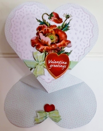 Valentine Greetings, Spring Card Decoupage by Pam Stubley