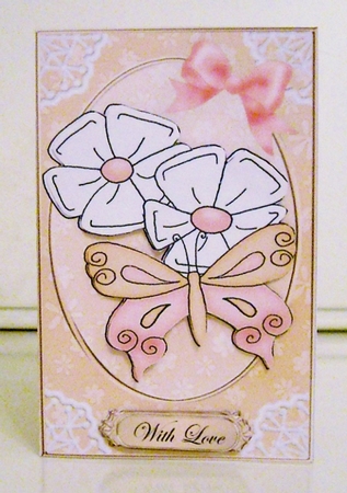 Fluttery Butterfly Lottery Wallet Card by Pam Stubley