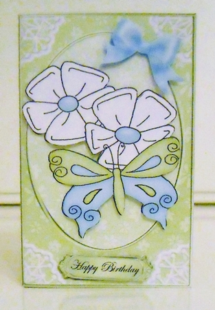 Fluttery Butterfly Lottery Wallet Card by Pam Stubley