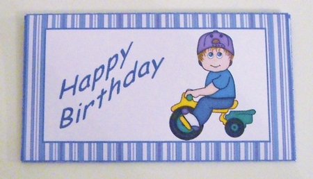 Boy with Trike, Moneywallet by Pam Stubley