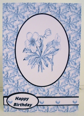 Vintage Flowers Blue by Pam Stubley