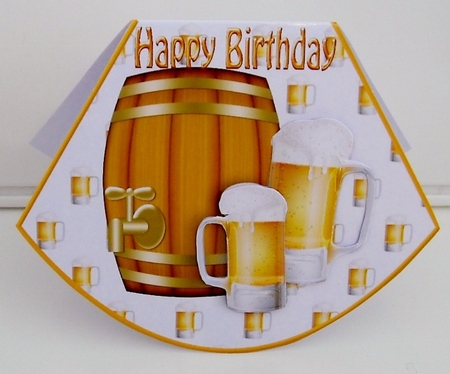 Beer Barrel and Pint of Beers for Birthday Rocker/wobble by Pam Stubley