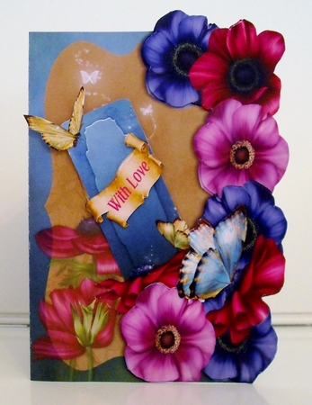 Many Anemones Shaped Mini Card Kit by Pam Stubley