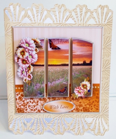 529 Two Fancy Edge Cards Multiple MACHINE Formats by Pam Stubley