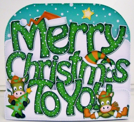 Merry Christmas to You Gigi Horse Pop Out Xmas Word by Pam Stubley