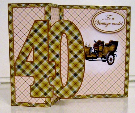 Fold Back 40th Vintage Car by Pam Stubley