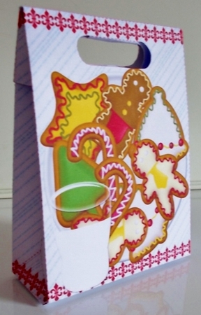 Gusset Sided Gift Bag - Cookies for Santa by Pam Stubley