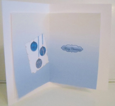 Blue Baubles on Paper Insert by Pam Stubley