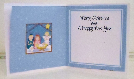 Xmas Nativity the Angel's Visit Circle Pyramage Insert by Pam Stubley