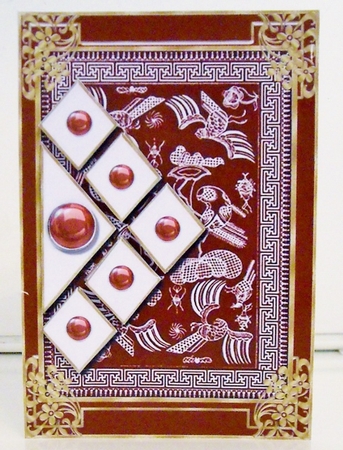 Diamonds of the Orient Card Topper by Pam Stubley