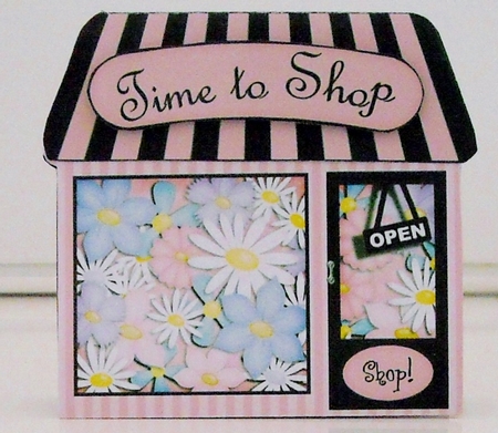 3D Little Flower Shop Gift Card Holder by Pam Stubley