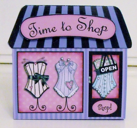 3D Oh La La Lingerie Shop Gift Card Holder by Pam Stubley