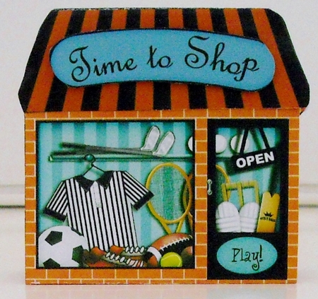3D Little Sports Shop Gift Card Holder by Pam Stubley