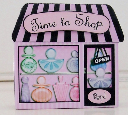 3D Little Petite Perfumerie Shop Gift Card Holder by Pam Stubley