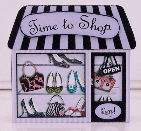 3D Little Handbags & Shoes Shop Gift Card Holder by Pam Stubley