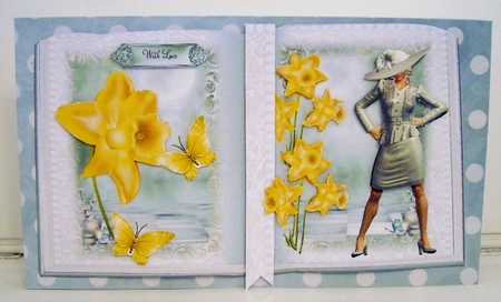Daffodil Fab Forties Book Style Topper by Pam Stubley