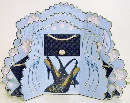 Triple Layer Gatefold - Shoes with Bling by Pam Stubley