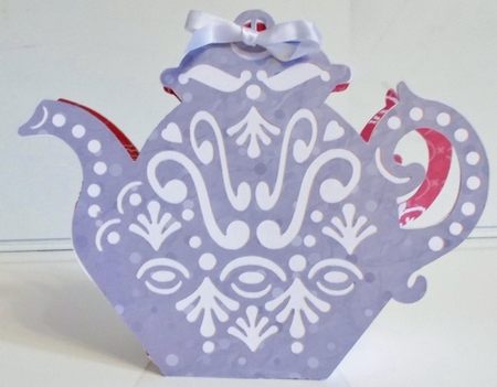 Teapot Gift Box - Patterned Teapot ( Files) by Pam Stubley