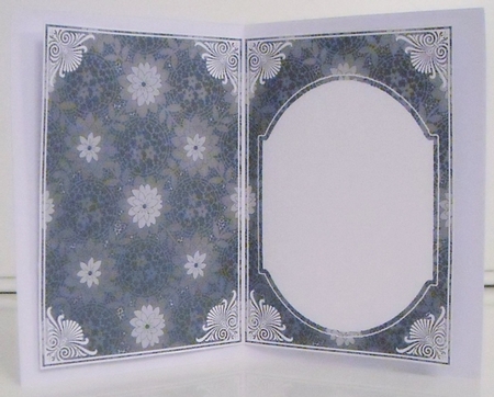 Black Lace Flower Fashion Base 7x5in Folded Insert by Pam Stubley
