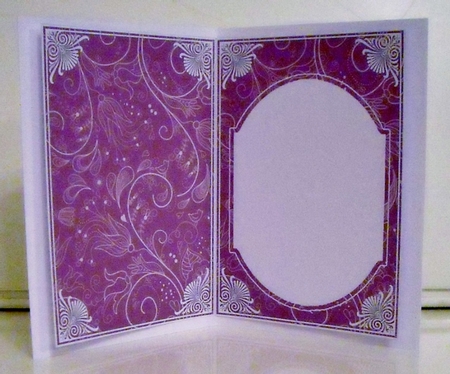 Purple Little Birdy Fashion Base 7x5in Folded Insert by Pam Stubley