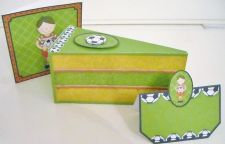 3D Boyz Football Cake Slice Treat Box Gift Set Mini Kit by Pam Stubley