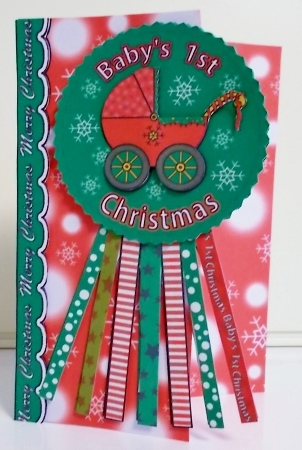Baby's 1st Christmas Rosette Over the Edge Mini Kit by Pam Stubley