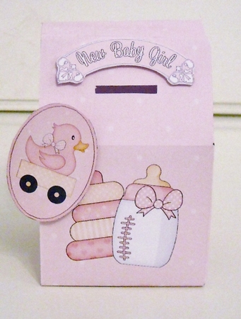 3D New Baby Milk Carton Money or Treat Box Mini Kit by Pam Stubley