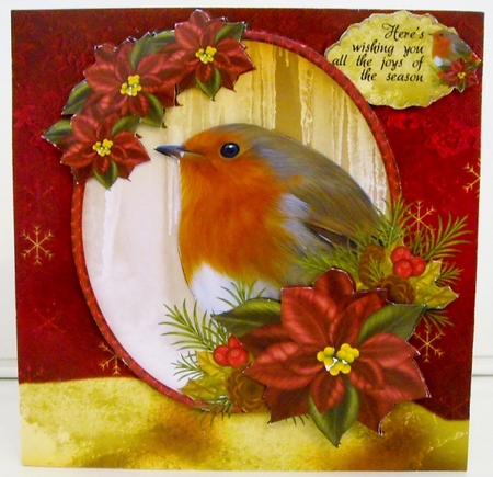 Winter Robin and Poinsettia Card Kit by Pam Stubley