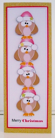 Owl Tower Christmas Topper Large Dl by Pam Stubley