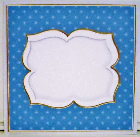 Teal Star Flake 7in Fancy Insert Panel by Pam Stubley