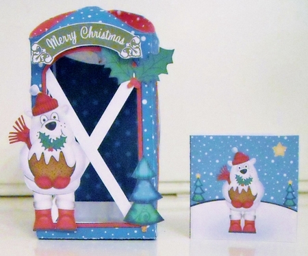 3D Xmas Ben Polar Bear Lantern Candle/gift Box Kit by Pam Stubley