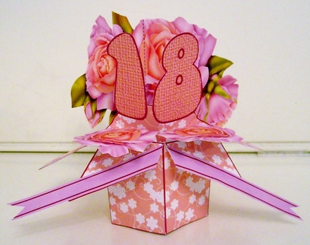 3D Pop-up Box- 18th Birthday by Pam Stubley