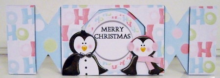 Cracking Christmas - Ho Ho Ho - Shaped Card Front by Pam Stubley