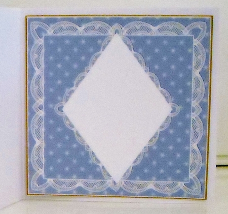 Blue Flake D.diamond 7in x 7in Square Insert Panel Sheet by Pam Stubley