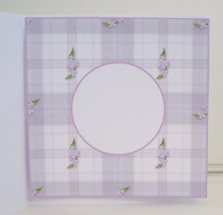 Easter Plaid with Wisteria Flowers Insert 8x8 by Pam Stubley