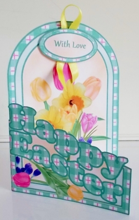 Spring Flowers Cutaway Card - Easter by Pam Stubley