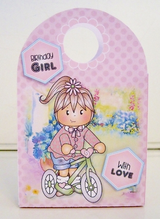Jodie on Bike Large Gift Bag by Pam Stubley